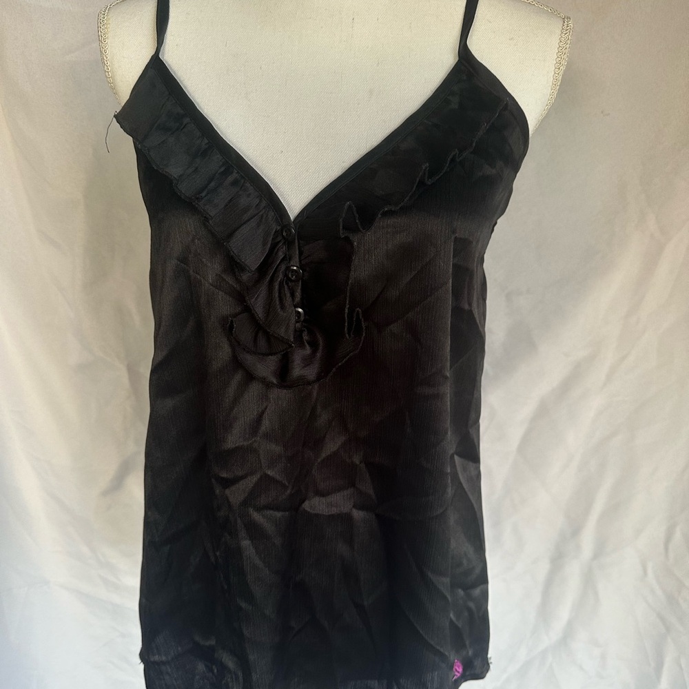 Black Satin Camisole Top size Medium